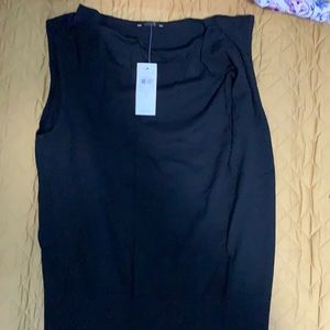 Sleeveless black top